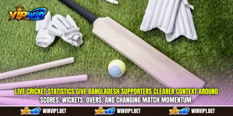Live Cricket statistics give Bangladesh supporters clearer context around scores, wickets, overs, and changing match momentum.
